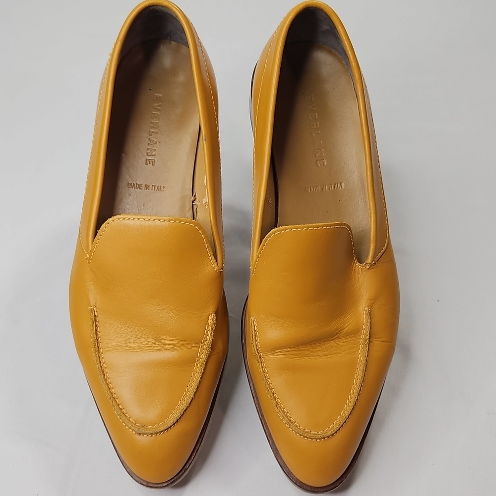EVERLANE Modern Loafer Italian Leather Honey Yellow Shoes WOMEN'S Size 7.5